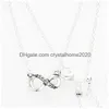 Anhänger Halskette funkelnde unendliche Anhänger Halskette für echte sterling siger Hochzeit Schmuck Frauen Freundin Geschenk CZ Diamond Designer Dhovy