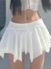 Skirts IAMHOTTY Asymmetrical A-line Pleated Mini Skirt Low Waist Fairycore Sweet Short Skirts Aesthetic Cute Coquette Outfit Y2K Women YQ240201