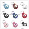 Keychains Lanyards Noosa PU LÄDER 18MM SNAP Knapp Knapp Ringar Keychain Fit Diy Ginger Snaps Keyrings Jewelry Drop Delivery Fashion DHM5S