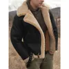 Produit de créateur épaissi manteau de fourrure intégré pour hommes à manches longues artificiel PF9R