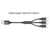 Multi cabo de carregamento USB C divisor 3/4/5 em 1 cabo rápido com porta macho tipo C para telefones e tablets