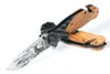 Nova faca dobrável de flipper assistida BRX50 440C 3D titânio revestido de lâmina de ponto de gota de madeira com cabo de chapa de aço facas de pasta de bolso Ferramentas EDC