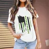 Women's T Shirts St. Day Shirt Women Casual Short Sleeve Cute Graphic Tops Tees Athletic Loose Fit Yoga