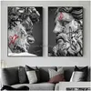 Pinturas David Head Scpture Estátua Iti Art Canvas Pintura Pôsteres e Impressões Street Wall Pictures para sala de estar Home Drop Delivery Dhnua