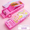 Mechanical Deformation Combination Lock Stationery Box Girl Cute Pencil Case School Student Cartoon Plastic Pen