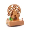 Ferris Wheel Carousel Musical Boxes Wood Music Box Wood Crafts Retro Birthday Present Vintage Home Decoration Accessories 30p238z