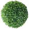 Decorative Flowers House Plants Home Decor Artificial Grass Ball Boxwood Indoor Topiary Plastic Balls