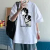 Herr t -skjortor anime blå lås bachira meguru skjorta för män kvinnliga japanska manga grafiska toppar tees sommar bomull crewneck