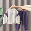 2024 New Fashion Suit Children's Clothing Backpack Teddy Bear Hoodie Long Sleeved Two-piece Set Trendy Boy Set