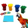 Inne zaopatrzenie ptaków Parrot Toy Mini Desktop Sorting Bin Parakeet Intelligence Training Gra Education for Play Toys Małe ptaki