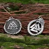 Hänge halsband viking rune multi-stil rostfritt stål Celti Knotwoftree of Life Halsband Herr- och kvinnors tillbehör Party Gift
