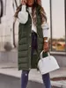 Women's Vests Button Front Hooded Coat Casual Sleeveless Long Length Outerwear Clothing