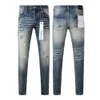 paarse jeans designer jeans voor heren Rechte skinny broek jeans baggy denim Europese jean hombre herenbroek broek biker borduurwerk gescheurd voor trend 29-40 J9055