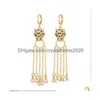 기타 보석 세트 개인화 된 여자 Long Fringe Leopard Earrings Drop Delivery Jewelry Jewelry Set DHVFB