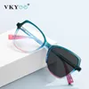 Solglasögon VKYEE STYLA STORAMA KVINNS EGEGLASSES Geometrisk design Anti-Blue Light Glasses Pochromic Anpassningsbart recept