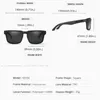 Sonnenbrille KDEAM Classic Polarisierte Sport Männer Frauen Ultraleichte Outdoor-Fahrbrille Quadratische Bunte Gläser Echte Filmtöne