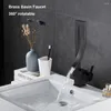 Badrumsvaskar kranar mässing kran stänk bevis toalett bly/nickelfri bassängblandare kran 360-graders roterbar och kallt vatten