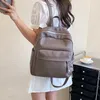 Mochilas escolares de alta qualidade PU de couro mulheres mochila estilo coreano para meninas adolescentes à prova d'água anti-roubo mochilas de viagem 2024