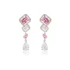 Dangle Earrings Square Cubic Zircon Drop for Wedding Earring花嫁女性女の子ギフトジュエリーアクセサリーCE11664