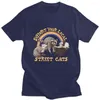 Herren-Poloshirts „Support Your Local Street Cats“-T-Shirt, lustige Waschbär-Shirts, Herren- und Damenmode, Sommer-T-Shirts aus Baumwolle, kurzärmelig, Streetwear