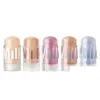 Fundação Primer Leite Maquiagem Matte Blur Stick Luminous Holographic Highlighter 5 Shades Genuine Quality Imperfection Concealer e Dhpue