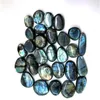 Figurine decorative 1pc cristallo di labradorite naturale lucido colore casuale grigio blu pietra pietra di luna acquario arredamento ornamento decorazione della casa