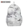 Schultaschen HOCODO Tie-Dye Frauen Rucksack Schöne Tasche für Teenager Mädchen Nylon Damen Reise Mode Wasserdicht