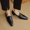 Sukienka buty Phoentin Office elegancka przytulna czarna damska spiczaste palce u stóp na obcasie 2024 oryginalne skórzane pompki retro brązowe ft3237