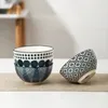 Miski Piękna miska ryżowa domowa ceramiczna mała zupa kreatywna retro stołowa zastawa stołowa