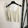 Sling Knitted Women Singlet Vest Tanks Luxury Designer Knits Tank Top Sexy Cropped Bottoming Vest