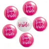 Party Decoration 6pcs Team Bride To Be Badge Bachelorette Supplies Hen Night Bridal Shower Accesories Bridesmaid Gift