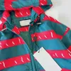 Brand kids jackets Colorful stripe design baby coat Size 100-150 boys girls Outerwear Hooded child Sunscreen clothing Jan20