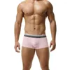 Unterhosen für Herren, Jugend, einfarbig, Farbverlauf, Streifengürtel, mittlere niedrige Taille, sexy, modischer Trend, dünne, flache Boxer-Sport-Slips