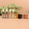 Storage Bottles 1PC 3ml Gold Silver Roll On Glass Bottle 6ml 12ml Small Roller Perfume Essential Oil Container Empty Refillable