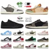 Nike Air Jordan 1 Low Off White Retro Jordan 1s Low Femmes Hommes Chaussures de Basketball Jumpman Loup Gris Arctic Punch Université de Bleu Paint Drip Trainers Sneakers