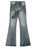 Dżinsowe dżinsy vintage Flare for Women 2024 Modna niska talia Slim Chic Denima