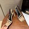 Sandalen Chic Karree Frauen Aprikose Leder Schmale Band Sommer Schuhe Schwarz Formale Kleid Pumpen Dünne High Heels Dame Alias