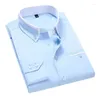 Camisas casuales para hombres Camisa de manga larga para hombres Negocios Coreano Smart Slim Turn Down Collar de gran tamaño para hombres Ropa