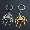 Keychains Lanyards Anime Yu-Gi-Oh Keychain Yugi Muto Millenium Puzzle Millennium Wheel Wisdom Pendant Key Chains for Women Men Car Keyring Jewelry Q240201