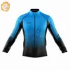 T-shirts pour hommes 2023 Winter Cycling Jerseys Mans Long Seves Vestes chaudes Thermique Fece Bike Mountain Road Tops Maillot CiclismoH2421