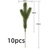 Decorative Flowers 10Pcs Artificial Plants Pine Needle Plastic Christmas Tree Decorations Home DIY Wedding Wreaths