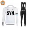 Survêtements pour hommes Biehr Vêtements de cyclisme Mens Set Syn Winter Road Race Bike Shirt SuitLong Seve Bicyc Jersey Veste thermique RopaH2421