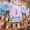 Party-Dekoration, 12 Monate Po-Rahmen, Banner, erste Happy Birthday-Dekoration, Girlande, ideal für 1-jährige Feier, 1–12 Monate Pograph