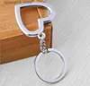 Keychains Lanyards pcs/lot New Hot Novelty Zinc Alloy Heart Shaped Keychains Metal Keyrings For Lovers FREE Shipping Q240201