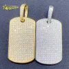 Sell Sell Sell Out Dog Tag Sier Lab Diamond Jewelry Men Women Hip Hop Gra certificato Ciondolo collana di moissanite