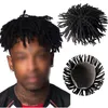 Sistemi di capelli umani vergini europei Colore nero Taglio a scodella Dreadlocks Parrucchino 8x10 Unità piena di pizzo per uomini neri