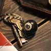 Schlüsselanhänger Lanyards 25mm Schwarz Nr. 8 Billard Schlüsselanhänger Mini Ball Anhänger Schlüsselanhänger Harz Schlüsselanhänger Bar Tischdekoration Schmuck Spiel Souvenir Geschenk Q240201