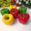 Decorative Flowers 1pcs Simulated Vegetables Artificial Colored Pepper Fake Light Red Blue Yellow Heavy Pastoral Prop Model