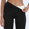 Pantaloni da donna Pantaloni invernali in pile addensato Capispalla in lana di agnello Leggings termici a vita alta Pantaloni caldi slim in velluto nero femminile 240201