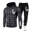 Men's Tracksuits High Quality Jacket Winter Clothing Sweatpants Casual Sportswear Set Printed Hoodie Sweatshirt Woolen Zipper